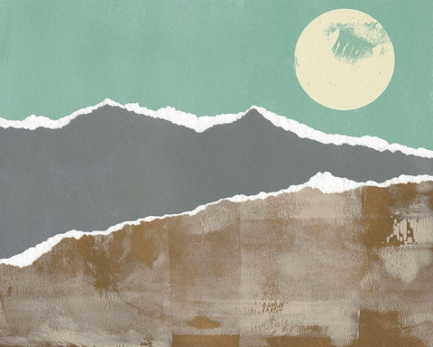 Nevada Nocturn I White Modern Wood Framed Art Print with Double Matting by Green, Jacob