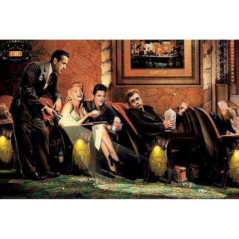 Classic Interlude Black Modern Wood Framed Art Print with Double Matting by Consani, Chris