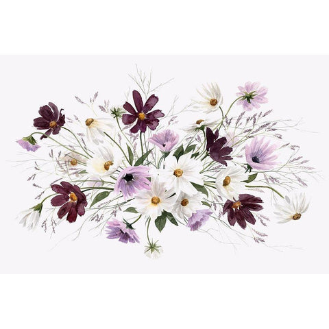 Amethyst Bouquet III Gold Ornate Wood Framed Art Print with Double Matting by Popp, Grace