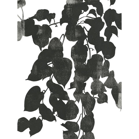 Pothos Silhouette II Gold Ornate Wood Framed Art Print with Double Matting by Caroline, Emma