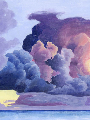 Magnificent Sky I White Modern Wood Framed Art Print with Double Matting by Popp, Grace