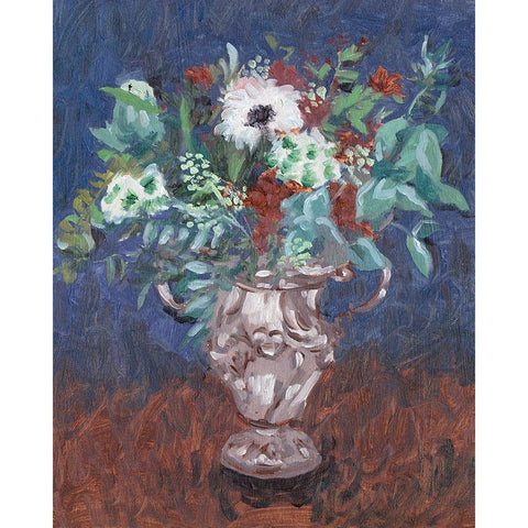 Night Bouquet II Gold Ornate Wood Framed Art Print with Double Matting by Wang, Melissa