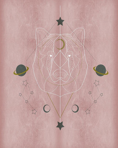 The Mystics II White Modern Wood Framed Art Print with Double Matting by Balbuena, Sabrina