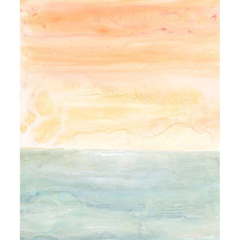 Sunny Horizon I White Modern Wood Framed Art Print by Stramel, Renee W.