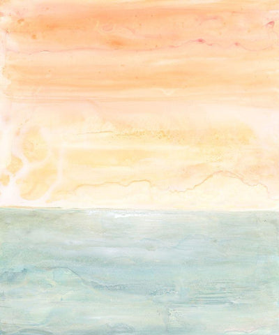 Sunny Horizon I Black Ornate Wood Framed Art Print with Double Matting by Stramel, Renee W.