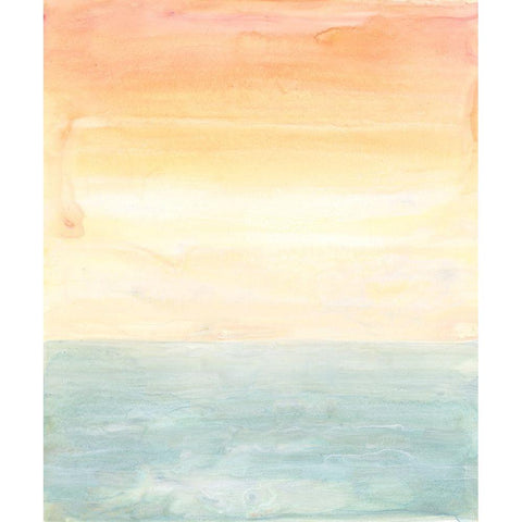 Sunny Horizon II Black Modern Wood Framed Art Print with Double Matting by Stramel, Renee W.