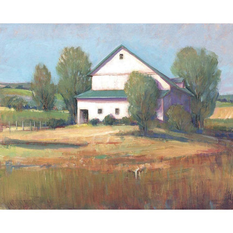 Country Barn II Gold Ornate Wood Framed Art Print with Double Matting by OToole, Tim