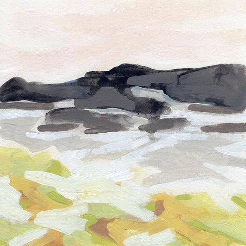 Nordic Delta II White Modern Wood Framed Art Print with Double Matting by Vess, June Erica