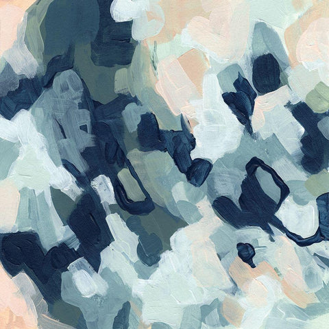 Dappled Abstract I Black Ornate Wood Framed Art Print with Double Matting by Vess, June Erica