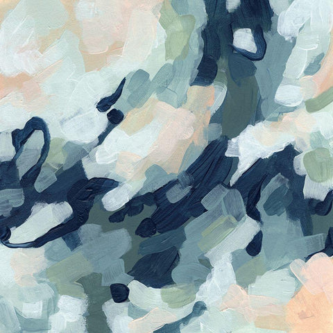 Dappled Abstract II Black Ornate Wood Framed Art Print with Double Matting by Vess, June Erica