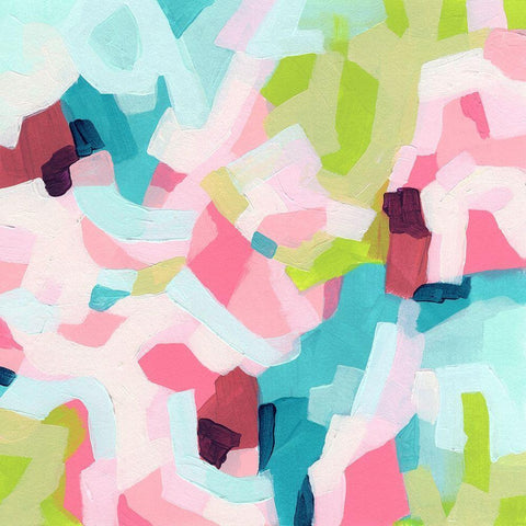 Chroma Zone II Black Modern Wood Framed Art Print with Double Matting by Vess, June Erica