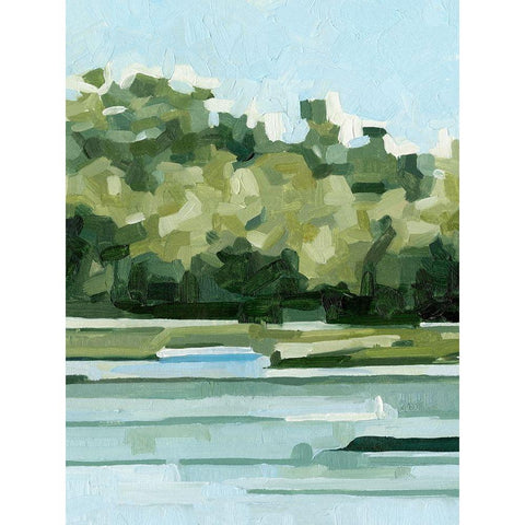 River Day III Gold Ornate Wood Framed Art Print with Double Matting by Caroline, Emma