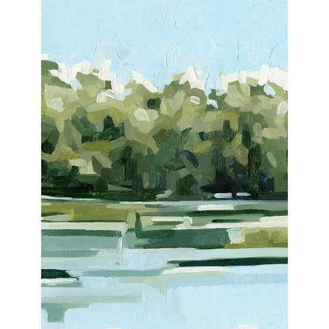 River Day IV Black Modern Wood Framed Art Print with Double Matting by Caroline, Emma