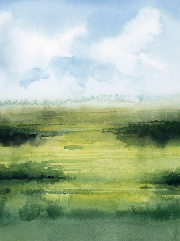 Fenland Glow II Black Ornate Wood Framed Art Print with Double Matting by Popp, Grace