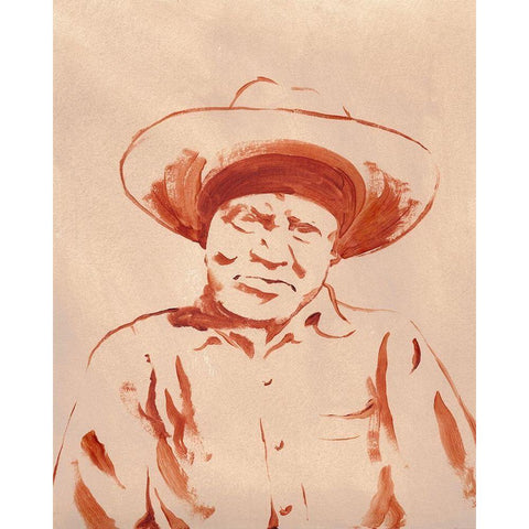 Man of the West IV White Modern Wood Framed Art Print by Green, Jacob