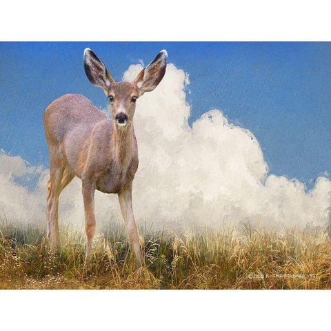 In the Meadow I White Modern Wood Framed Art Print by Vest, Chris