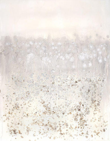Mineral Cascade White Modern Wood Framed Art Print with Double Matting by Lam, Vanna