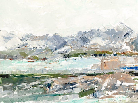 Winter Cove II White Modern Wood Framed Art Print with Double Matting by Harper, Ethan