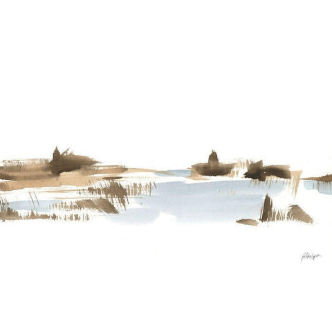 Natural Shoreline II Gold Ornate Wood Framed Art Print with Double Matting by Harper, Ethan