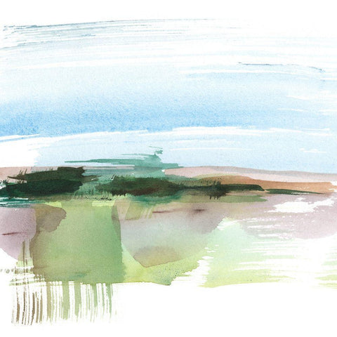 Abstract Wetland I White Modern Wood Framed Art Print by Harper, Ethan