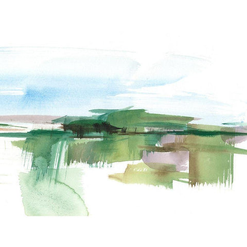 Abstract Wetland III White Modern Wood Framed Art Print by Harper, Ethan