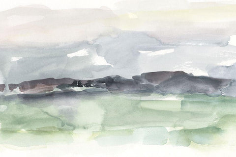 Mauve Horizon II Black Ornate Wood Framed Art Print with Double Matting by Harper, Ethan