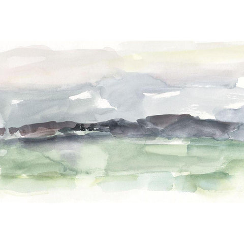 Mauve Horizon II Black Modern Wood Framed Art Print by Harper, Ethan