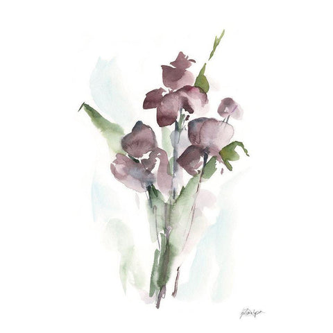 Plum Bouquet I Black Modern Wood Framed Art Print by Harper, Ethan