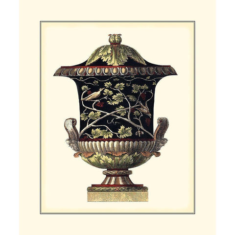 Antonini Clementino Urn II Black Modern Wood Framed Art Print with Double Matting by Antonini, Da Carlo