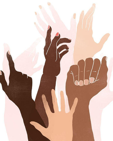 Reach and Rise II Black Ornate Wood Framed Art Print with Double Matting by Vess, June Erica