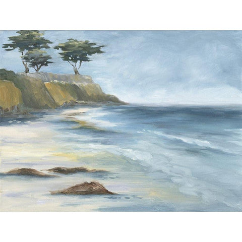 Beach Cypress Gold Ornate Wood Framed Art Print with Double Matting by Keusder, Danusia