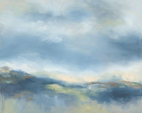 Buttermilk Sky Black Ornate Wood Framed Art Print with Double Matting by Keusder, Danusia