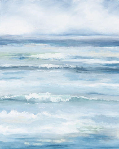 Into the Ocean White Modern Wood Framed Art Print with Double Matting by Keusder, Danusia