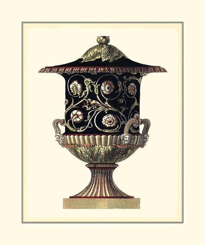 Antonini Clementino Urn III White Modern Wood Framed Art Print with Double Matting by Antonini, Da Carlo