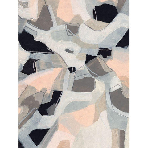 Puzzle Field II White Modern Wood Framed Art Print by Vess, June Erica