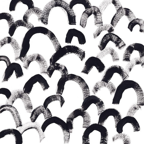 Onyx Code I Black Ornate Wood Framed Art Print with Double Matting by Vess, June Erica