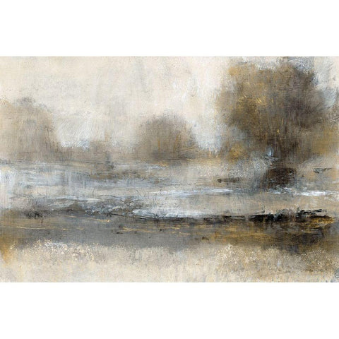 Gilt Landscape I Black Modern Wood Framed Art Print with Double Matting by OToole, Tim