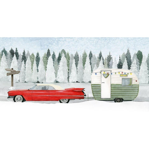 Holiday Roadtrip I White Modern Wood Framed Art Print by Popp, Grace