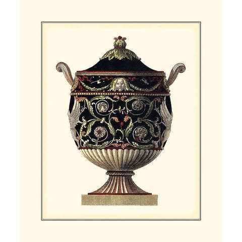 Antonini Clementino Urn IV Gold Ornate Wood Framed Art Print with Double Matting by Antonini, Da Carlo