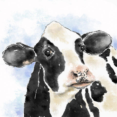 Lily and Betsy I Black Modern Wood Framed Art Print with Double Matting by Reynolds, Jade