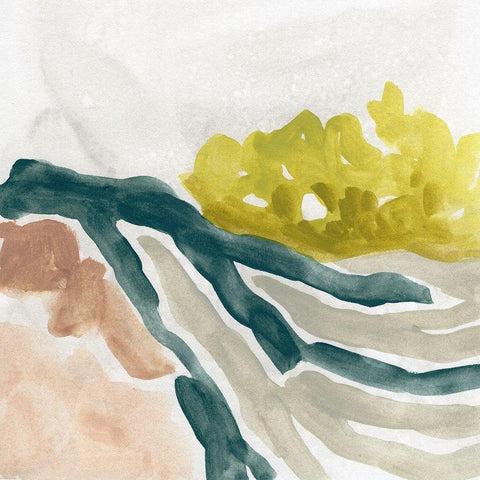 Landscape Cameo IV Black Modern Wood Framed Art Print with Double Matting by Vess, June Erica