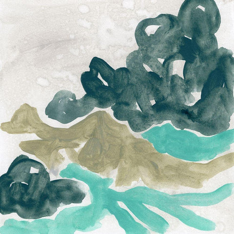 Landscape Cameo IX Black Ornate Wood Framed Art Print with Double Matting by Vess, June Erica