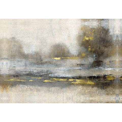 Embellished Gilt Landscape I Black Modern Wood Framed Art Print with Double Matting by OToole, Tim