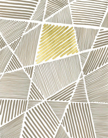 Crossbar II White Modern Wood Framed Art Print with Double Matting by Lam, Vanna