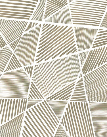 Crossbar II White Modern Wood Framed Art Print with Double Matting by Lam, Vanna