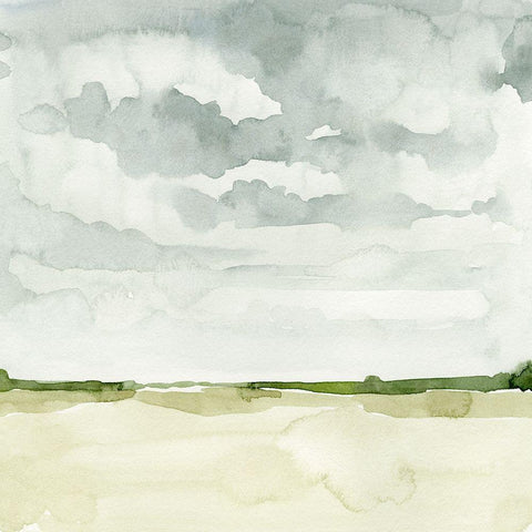 Field After Rain I Gold Ornate Wood Framed Art Print with Double Matting by Caroline, Emma
