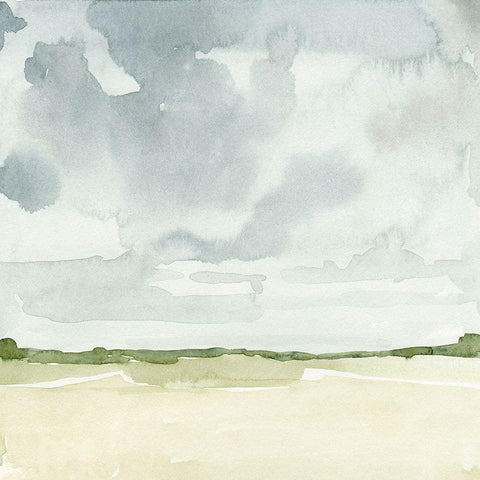 Field After Rain II Gold Ornate Wood Framed Art Print with Double Matting by Caroline, Emma