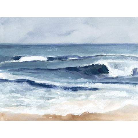 Surf Spray I Gold Ornate Wood Framed Art Print with Double Matting by Barnes, Victoria