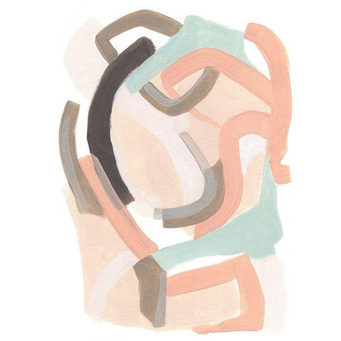 Pastel Signal III Black Modern Wood Framed Art Print by Vess, June Erica