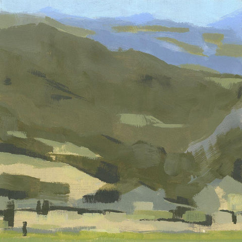 Blue Ridge Foothills I Black Modern Wood Framed Art Print with Double Matting by Green, Jacob